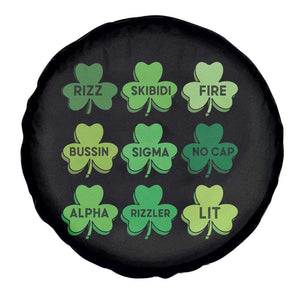 Funny St Patricks Day Skibi Rizz Spare Tire Cover No Cap TS02 Print Your Wear