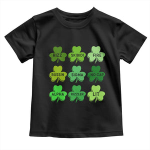 Funny St Patricks Day Skibi Rizz Toddler T Shirt No Cap TS02 Black Print Your Wear