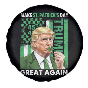 Funny Trump Make St Patrick's Day Great Again Spare Tire Cover Green American Flag TS02 Print Your Wear