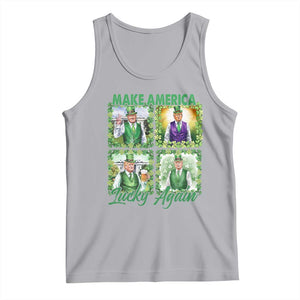 Funny St Patrick's Day Trump Tank Top Make America Lucky Again Shamrock Retro TS02 Athletic Heather Print Your Wear
