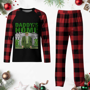 Funny St Patrick's Day Trump Plaid Pajama Set Daddy's Home White House TS02 Buffalo Plaid Print Your Wear