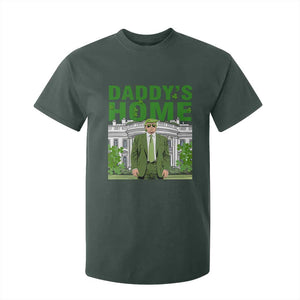 Funny St Patrick's Day Trump T Shirt For Kid Daddy's Home White House TS02 Dark Forest Green Print Your Wear