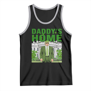 Funny St Patrick's Day Trump Tank Top Daddy's Home White House TS02 Black Athletic Heather Print Your Wear