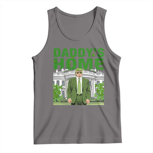 Funny St Patrick's Day Trump Tank Top Daddy's Home White House TS02 Deep Heather Print Your Wear