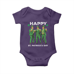 Funny St Patrick's Day Trump Baby Onesie Dancing Saint Patrick TS02 Purple Print Your Wear