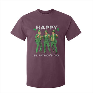 Funny St Patrick's Day Trump T Shirt For Kid Dancing Saint Patrick TS02 Maroon Print Your Wear