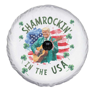 Funny St Patrick's Day Trump Spare Tire Cover Shamrockin in The USA Funny TS02 Print Your Wear