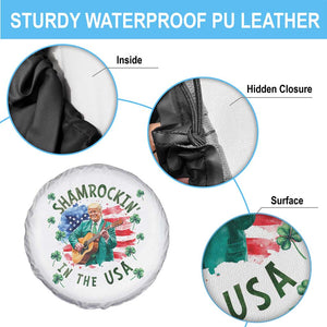 Funny St Patrick's Day Trump Spare Tire Cover Shamrockin in The USA Funny TS02 Print Your Wear
