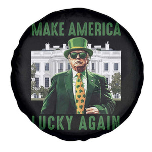 Funny St Patrick's Day Trump Spare Tire Cover Make America Lucky Again Shamrock TS02 Print Your Wear