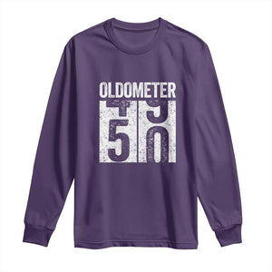 Oldometer 50 Birthday Long Sleeve Shirt Funny Vintage Aged to Perfection TS02 Purple Print Your Wear