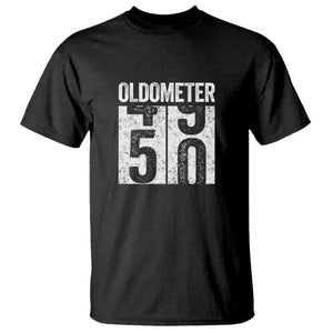 Oldometer 50 Birthday T Shirt Funny Vintage Aged to Perfection TS02 Black Print Your Wear