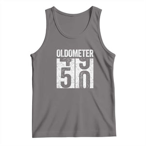 Oldometer 50 Birthday Tank Top Funny Vintage Aged to Perfection TS02 Deep Heather Print Your Wear