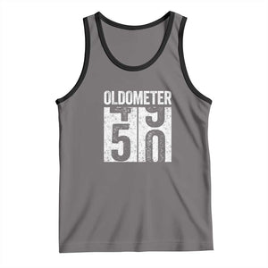 Oldometer 50 Birthday Tank Top Funny Vintage Aged to Perfection TS02 Deep Heather Black Print Your Wear