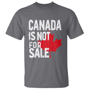 Canada Is Not For Sale T Shirt Distressed Vintage Canadian Maple Leaf TS02 Charcoal Print Your Wear