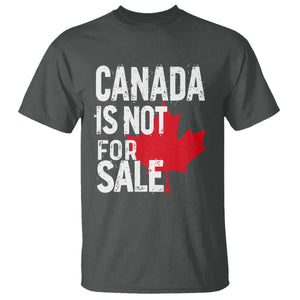 Canada Is Not For Sale T Shirt Distressed Vintage Canadian Maple Leaf TS02 Dark Heather Print Your Wear