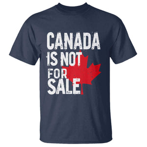 Canada Is Not For Sale T Shirt Distressed Vintage Canadian Maple Leaf TS02 Navy Print Your Wear