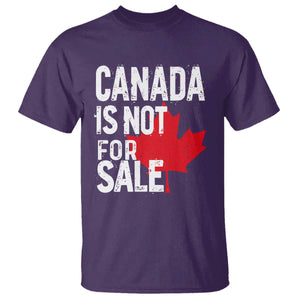 Canada Is Not For Sale T Shirt Distressed Vintage Canadian Maple Leaf TS02 Purple Print Your Wear