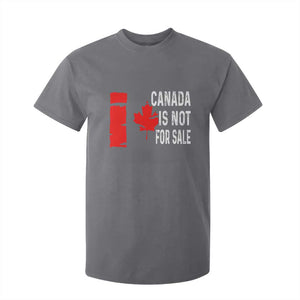 Canada Is Not For Sale T Shirt For Kid Maple Leaf Candadian Flag Distressed TS02 Charcoal Print Your Wear