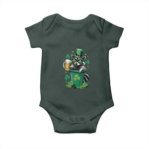 Funny St.Patrick's Day Raccoon Baby Onesie Patrick Drinking Irish TS02 Print Your Wear