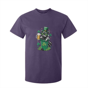 Funny St.Patrick's Day Raccoon T Shirt For Kid Patrick Drinking Irish TS02 Purple Print Your Wear