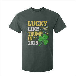 Lucky Like Trump in 2025 T Shirt For Kid Funny St Patrick's Day Shamrock TS02 Dark Forest Green Print Your Wear