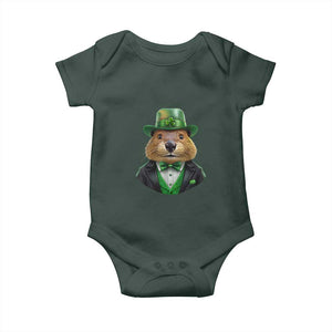 Funny Groundhog Leprechaun Baby Onesie Woodchuck Happy St Patrick's Day TS02 Print Your Wear