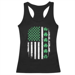 American Shamrock Flag Racerback Tank Top Lucky St Patricks Day TS02 Black Print Your Wear