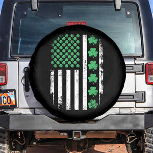 American Shamrock Flag Spare Tire Cover Lucky St Patricks Day TS02 No hole Black Print Your Wear