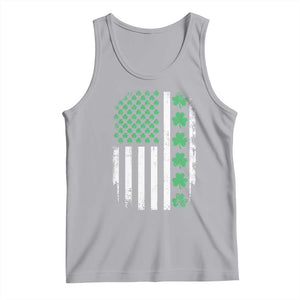 American Shamrock Flag Tank Top Lucky St Patricks Day TS02 Athletic Heather Print Your Wear
