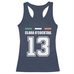 Funny Clara O'cocktail 13 Racerback Tank Top Irish Name Ireland Party St. Patricks Day Drinking Pub TS02 Navy Print Your Wear