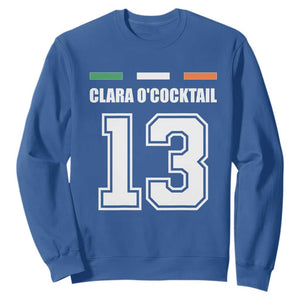 Funny Clara O'cocktail 13 Sweatshirt Irish Name Ireland Party St. Patricks Day Drinking Pub TS02 Royal Blue Print Your Wear