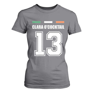 Funny Clara O'cocktail 13 T Shirt For Women Irish Name Ireland Party St. Patricks Day Drinking Pub TS02 Charcoal Print Your Wear