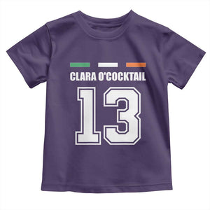 Funny Clara O'cocktail 13 Toddler T Shirt Irish Name Ireland Party St. Patricks Day Drinking Pub TS02 Purple Print Your Wear