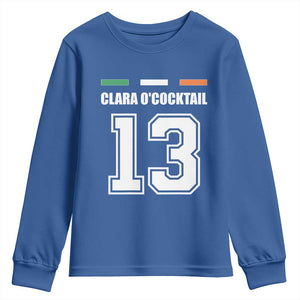 Funny Clara O'cocktail 13 Youth Sweatshirt Irish Name Ireland Party St. Patricks Day Drinking Pub TS02 Royal Blue Print Your Wear