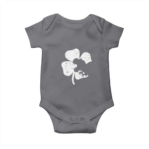 St Patricks Day Dinosaur Rex Baby Onesie Dino in Lucky Shamrock TS02 Charcoal Print Your Wear