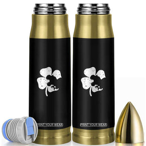 St Patricks Day Dinosaur Rex Bullet Tumbler Dino in Lucky Shamrock TS02 Black Print Your Wear