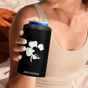 St Patricks Day Dinosaur Rex 4 in 1 Can Cooler Tumbler Dino in Lucky Shamrock TS02 Print Your Wear