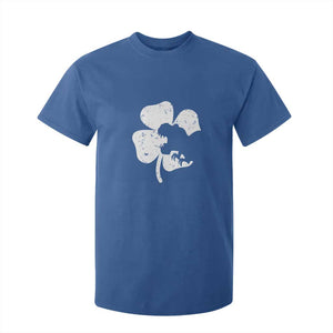 St Patricks Day Dinosaur Rex T Shirt For Kid Dino in Lucky Shamrock TS02 Royal Blue Print Your Wear