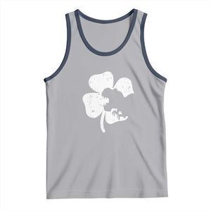 St Patricks Day Dinosaur Rex Tank Top Dino in Lucky Shamrock TS02 Athletic Heather Navy Print Your Wear