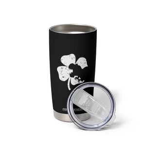 St Patricks Day Dinosaur Rex Tumbler Cup Dino in Lucky Shamrock TS02 Print Your Wear