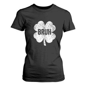 Funny St Patricks Day Bruh T Shirt For Women Lucky Shamrock Vintage TS02 Black Print Your Wear
