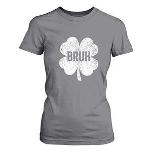 Funny St Patricks Day Bruh T Shirt For Women Lucky Shamrock Vintage TS02 Charcoal Print Your Wear