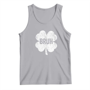 Funny St Patricks Day Bruh Tank Top Lucky Shamrock Vintage TS02 Athletic Heather Print Your Wear