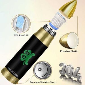 Funny St Patrick's Day Trump 45 47 Bullet Tumbler US President Lucky Shamrock TS02 Print Your Wear