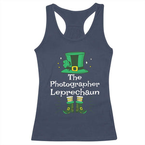 The Photographer Leprechaun Matching Group Racerback Tank Top Festive St Patricks Day Squad Photographers TS02 Navy Print Your Wear