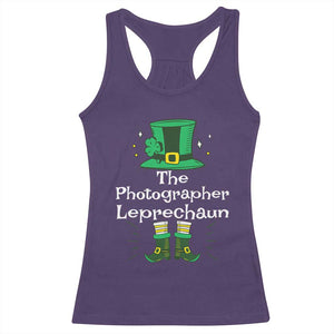 The Photographer Leprechaun Matching Group Racerback Tank Top Festive St Patricks Day Squad Photographers TS02 Purple Print Your Wear