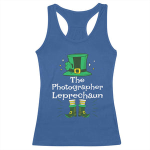The Photographer Leprechaun Matching Group Racerback Tank Top Festive St Patricks Day Squad Photographers TS02 Royal Blue Print Your Wear