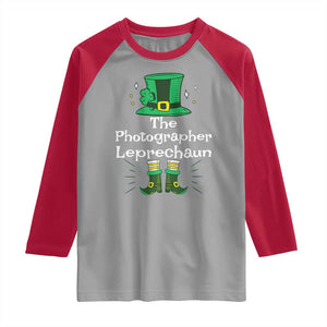 The Photographer Leprechaun Matching Group Raglan Shirt Festive St Patricks Day Squad Photographers TS02 Sport Gray Red Print Your Wear
