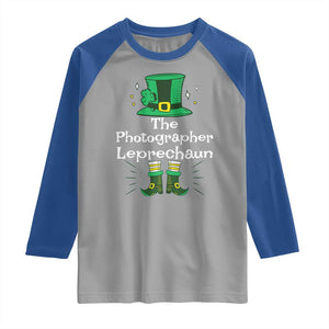The Photographer Leprechaun Matching Group Raglan Shirt Festive St Patricks Day Squad Photographers TS02 Sport Gray Royal Print Your Wear