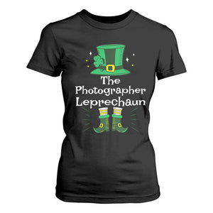 The Photographer Leprechaun Matching Group T Shirt For Women Festive St Patricks Day Squad Photographers TS02 Black Print Your Wear